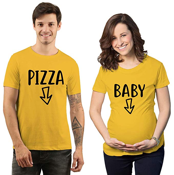 Pizza and baby tshirt