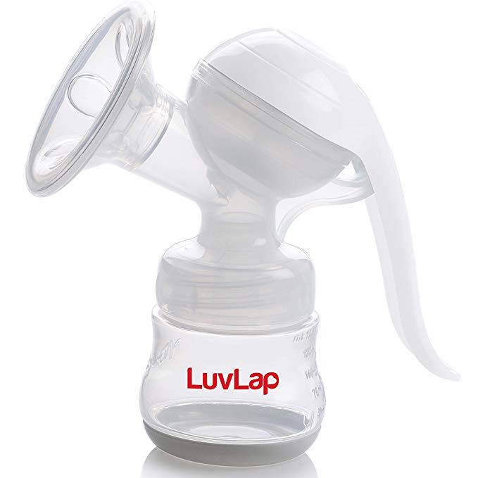 LuvLap Blossom Manual Breast Pump with Soft Silicone Cushion