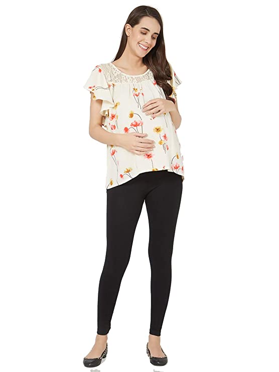 Floral maternity shirt